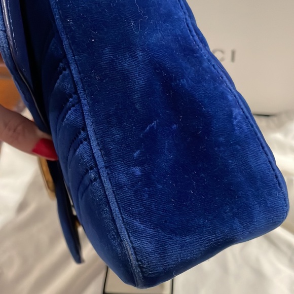 Authentic blue velvet medium Gucci Marmont - Picture 14 of 14